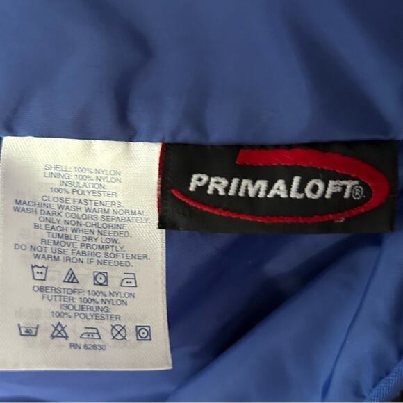 Lands’ End Men’s Black and Blue Zip-Up Puffer Jacket, Size Small 34-36 - Picture 11 of 13